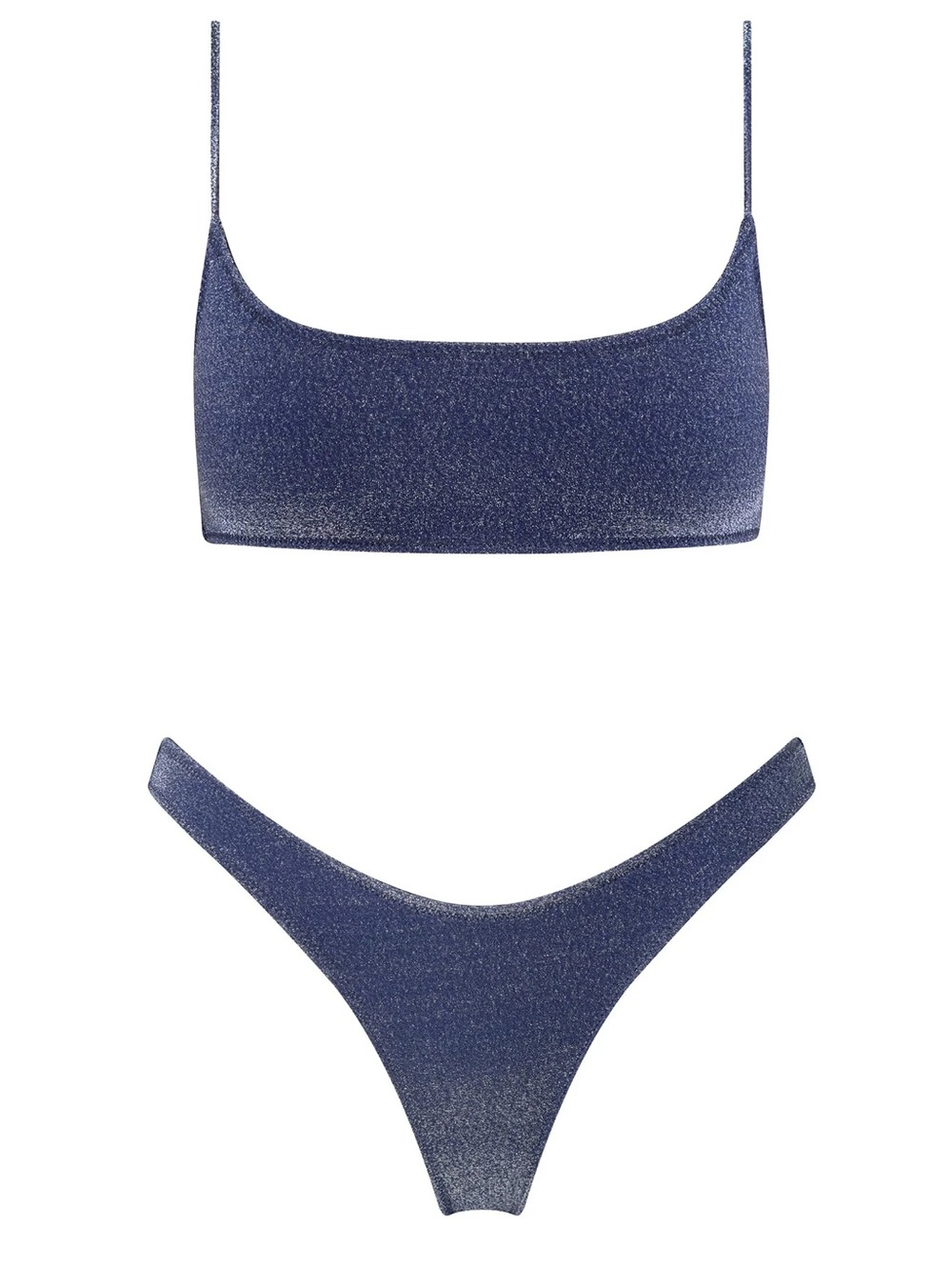 Triangl Swim Mica Bikini Set Navy Riverside Sparkle Cheeky